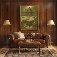 Serene Japanese Garden Pagoda Scenic Cultural Heritage Poster PosterGoat
