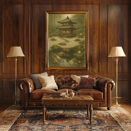 Serene Japanese Garden Pagoda Scenic Cultural Heritage Poster PosterGoat