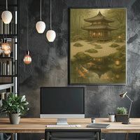 Serene Japanese Garden Pagoda Scenic Cultural Heritage Poster PosterGoat