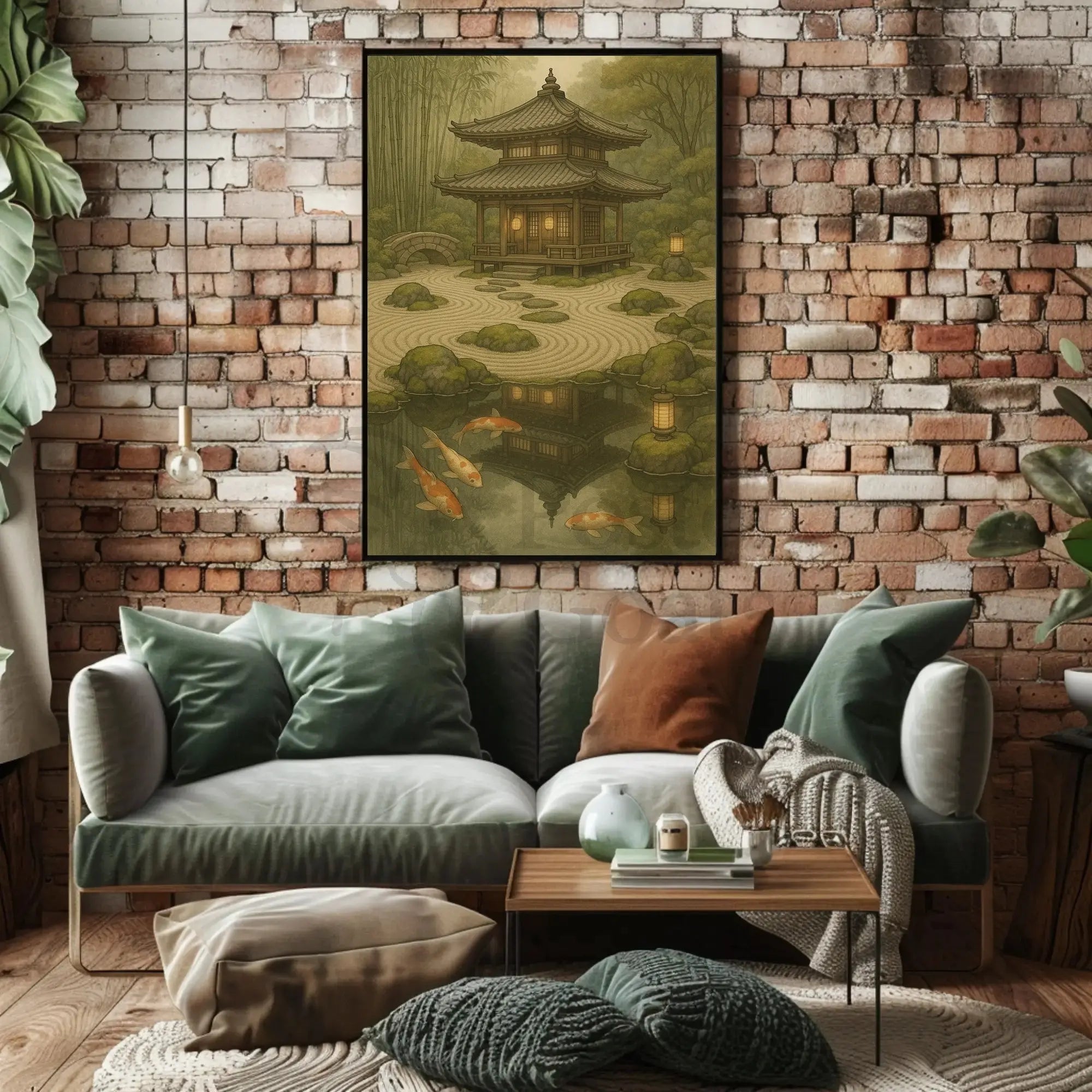Serene Japanese Garden Pagoda Scenic Cultural Heritage Poster PosterGoat