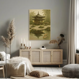 Serene Japanese Zen Garden Heritage Poster PosterGoat
