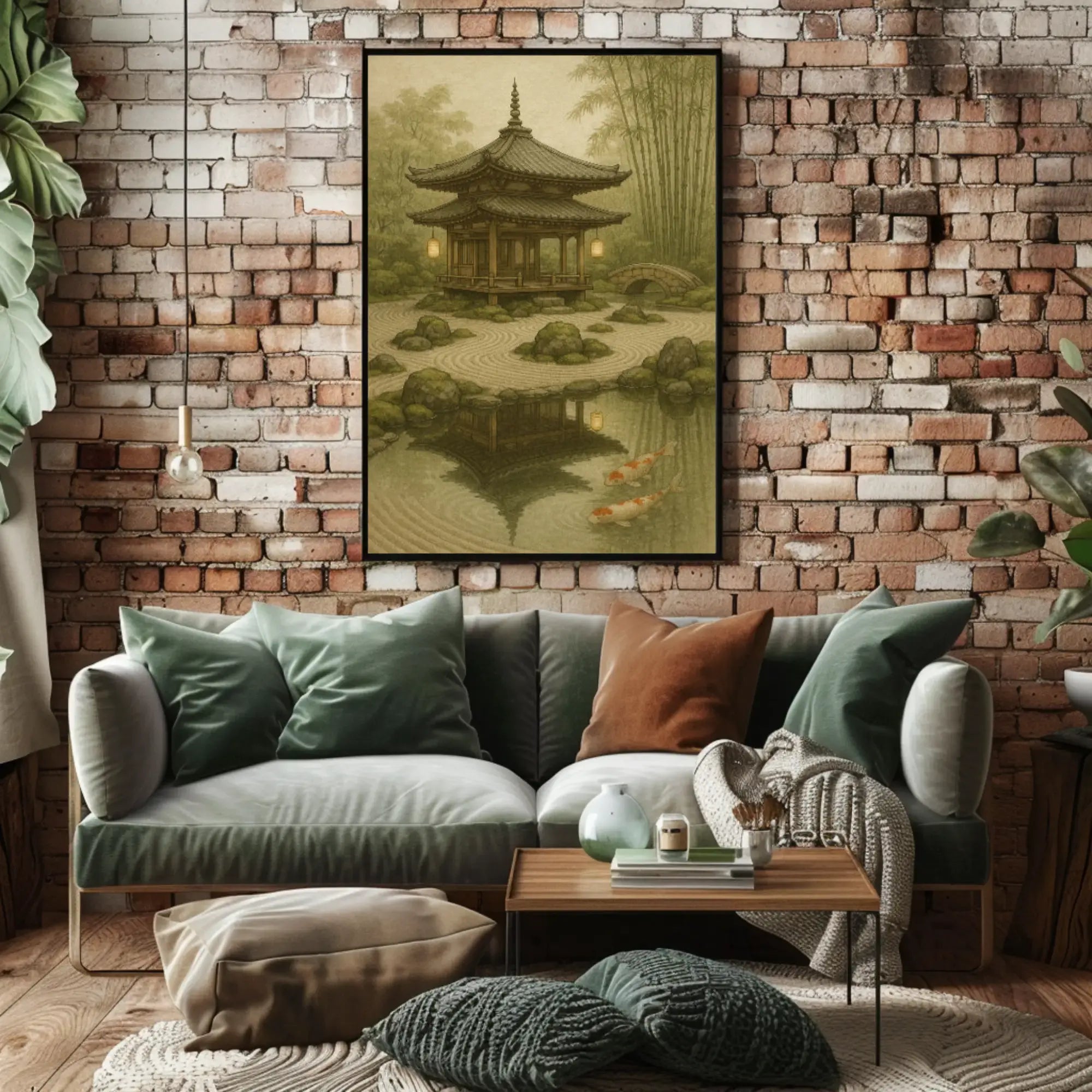 Serene Japanese Zen Garden Heritage Poster PosterGoat