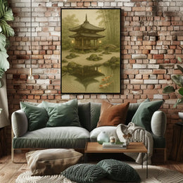 Serene Japanese Zen Garden Heritage Poster PosterGoat