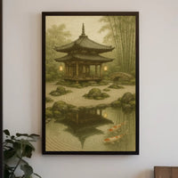 Serene Japanese Zen Garden Heritage Poster PosterGoat