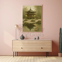 Serene Japanese Zen Garden Heritage Poster PosterGoat