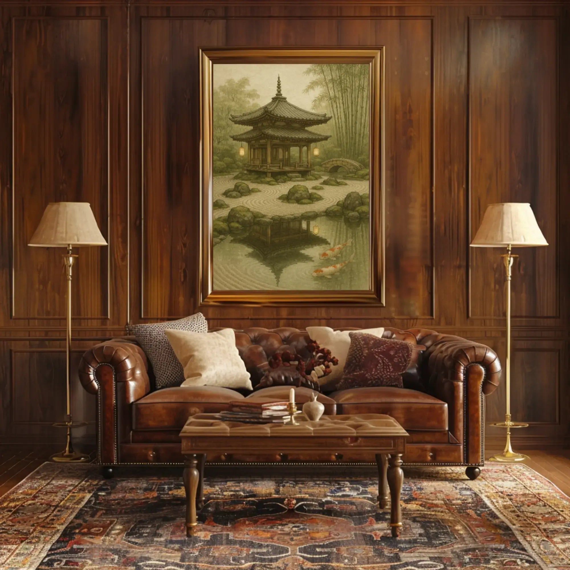 Serene Japanese Zen Garden Heritage Poster PosterGoat