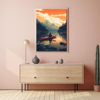 Serene Kayaking Adventure National Park Poster PosterGoat