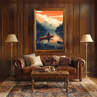 Serene Kayaking Adventure National Park Poster PosterGoat