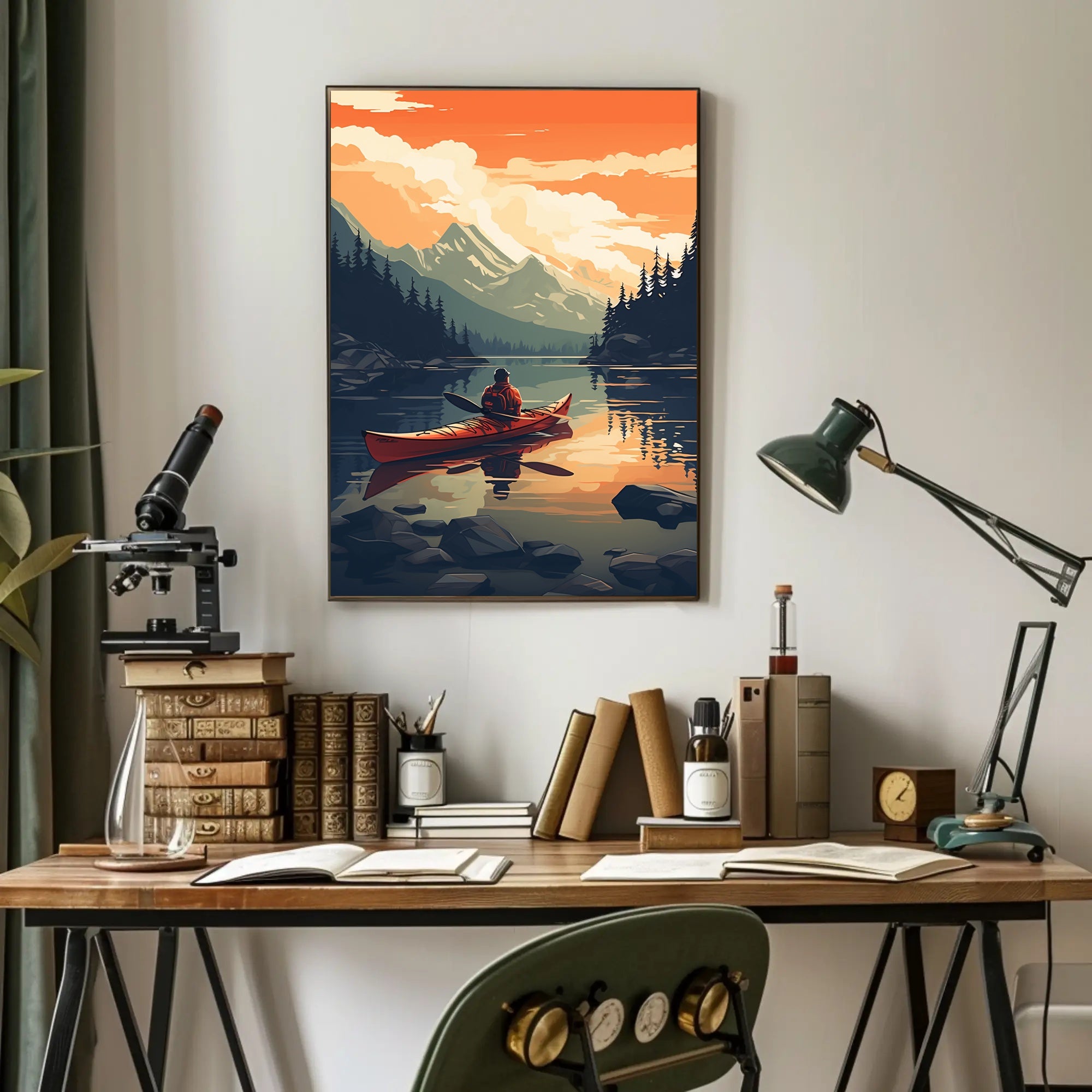 Serene Kayaking Adventure National Park Poster PosterGoat