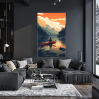 Serene Kayaking Adventure National Park Poster PosterGoat