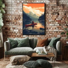 Serene Kayaking Adventure National Park Poster PosterGoat