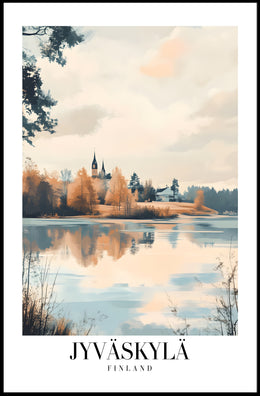 Serene Lakeside View: Jyväskylä Travel Poster PosterGoat