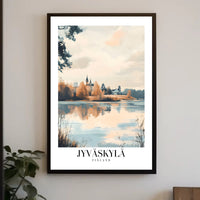 Serene Lakeside View: Jyväskylä Travel Poster PosterGoat