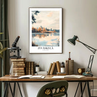 Serene Lakeside View: Jyväskylä Travel Poster PosterGoat
