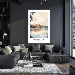 Serene Lakeside View: Jyväskylä Travel Poster PosterGoat