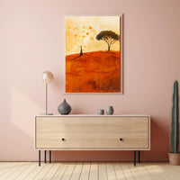 Serene Landscape at Sunset in Artistic Poster PosterGoat