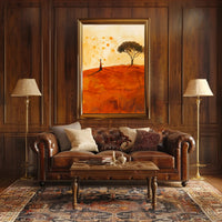 Serene Landscape at Sunset in Artistic Poster PosterGoat