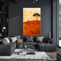 Serene Landscape at Sunset in Artistic Poster PosterGoat