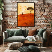 Serene Landscape at Sunset in Artistic Poster PosterGoat