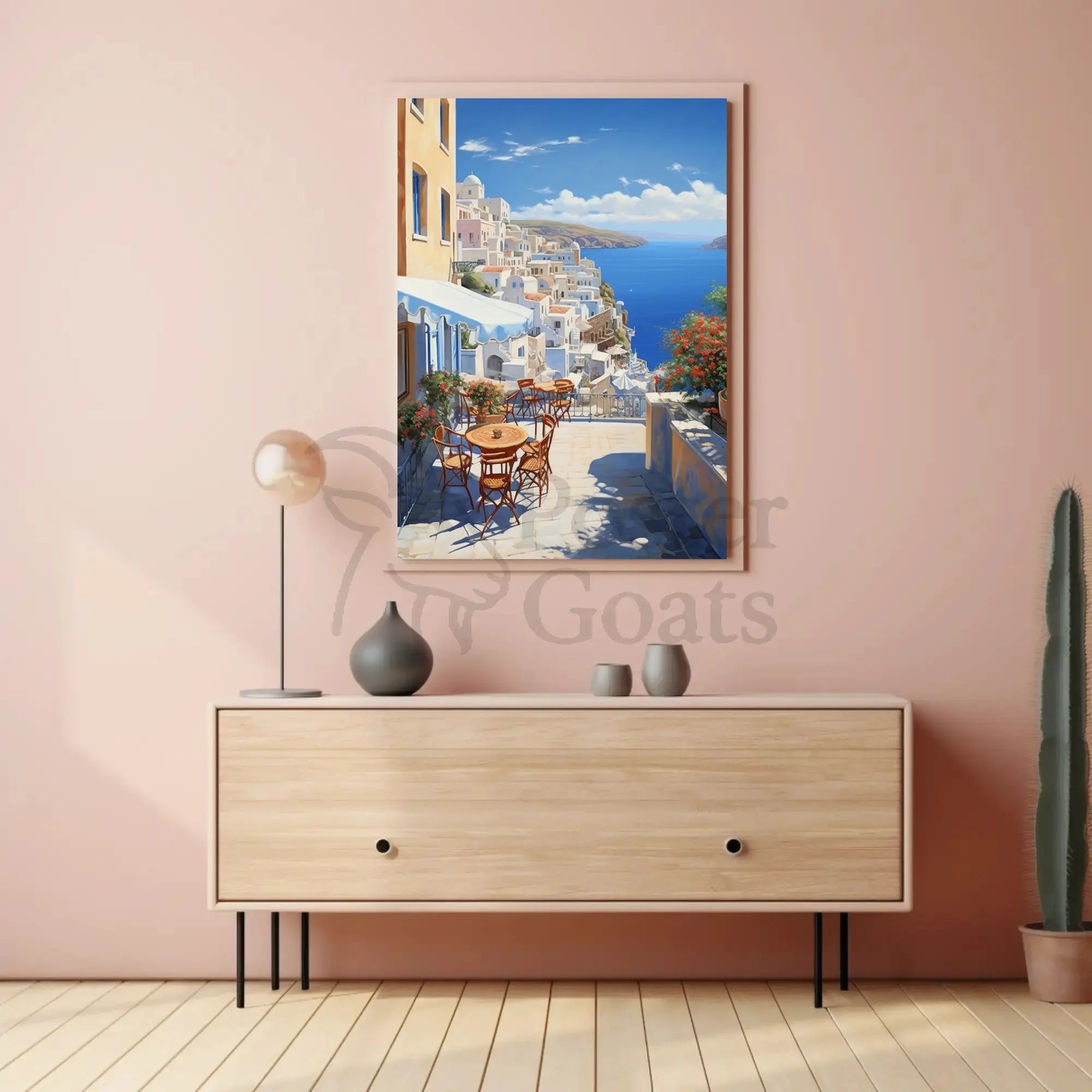 Serene Mediterranean Escape Artistic Travel Poster PosterGoat