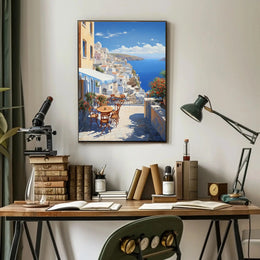 Serene Mediterranean Escape Artistic Travel Poster PosterGoat
