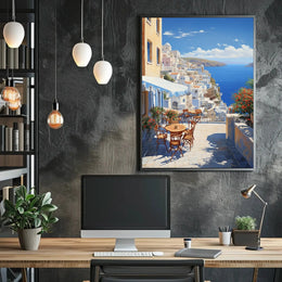 Serene Mediterranean Escape Artistic Travel Poster PosterGoat