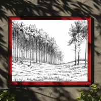 Serene Monochrome Forest Scene Wall Art Artistic Poster PosterGoat