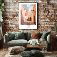 Serene Moroccan Street Scene Travel Poster PosterGoat