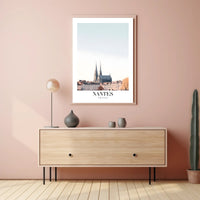 Serene Nantes Cathedral Urban Cityscape Poster PosterGoat