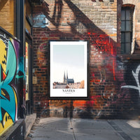 Serene Nantes Cathedral Urban Cityscape Poster PosterGoat