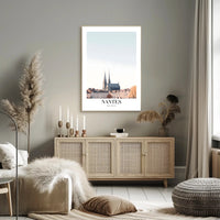 Serene Nantes Cathedral Urban Cityscape Poster PosterGoat