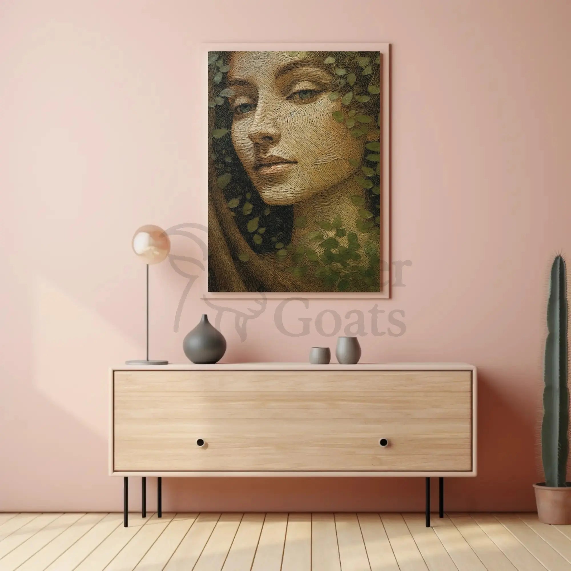 Serene Nature Connection - Ethereal Portrait Artistic Poster PosterGoat
