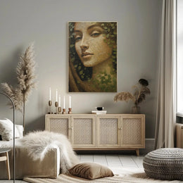 Serene Nature Connection - Ethereal Portrait Artistic Poster PosterGoat