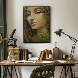 Serene Nature Connection - Ethereal Portrait Artistic Poster PosterGoat