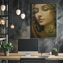 Serene Nature Connection - Ethereal Portrait Artistic Poster PosterGoat