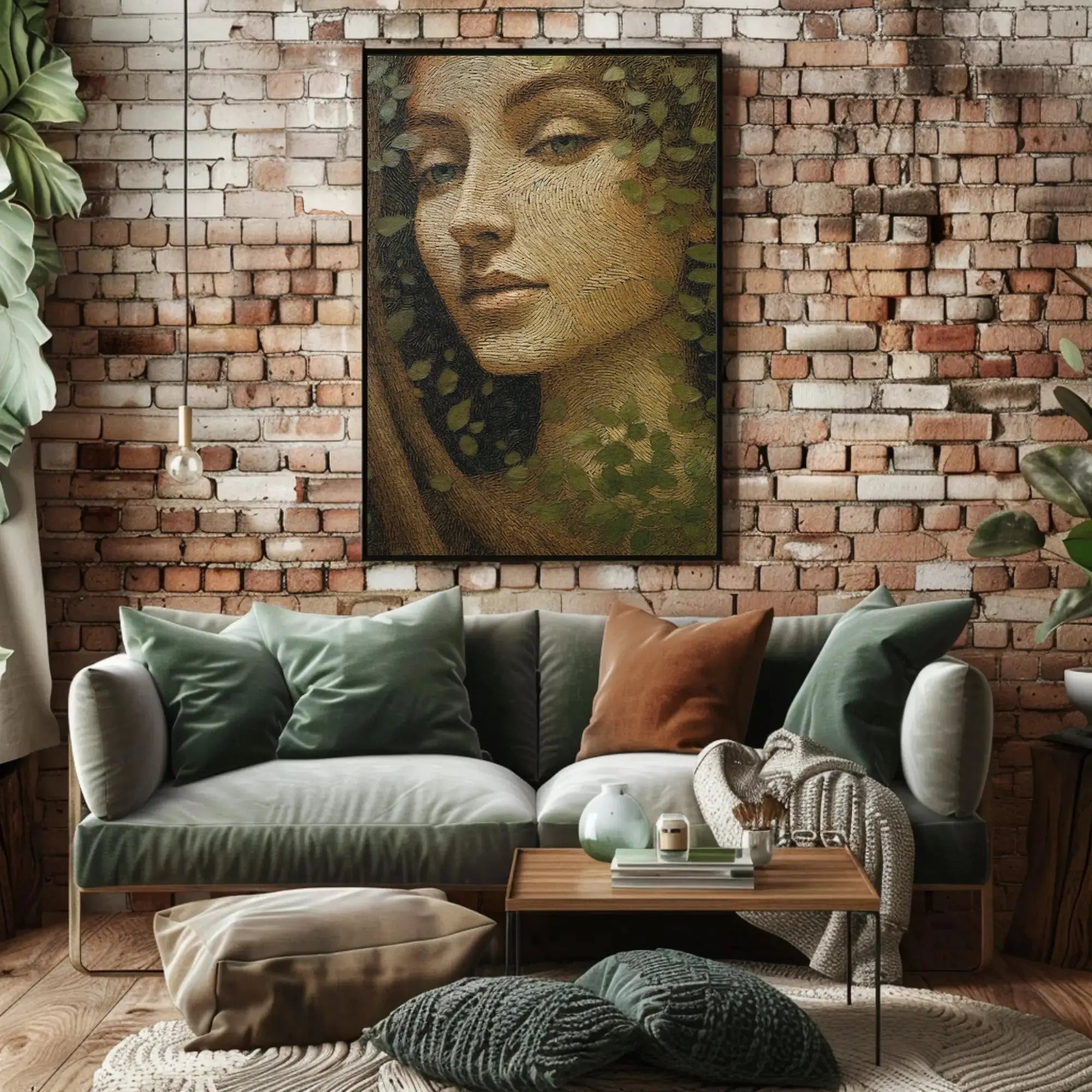 Serene Nature Connection - Ethereal Portrait Artistic Poster PosterGoat