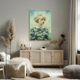 Serene Nature Tranquility with Dandelions Artistic Poster PosterGoat