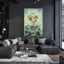Serene Nature Tranquility with Dandelions Artistic Poster PosterGoat