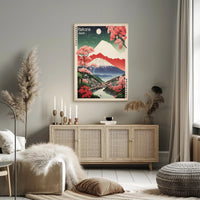 Serene Nightscape in Hakone Japanese Cultural or Heritage Poster PosterGoat