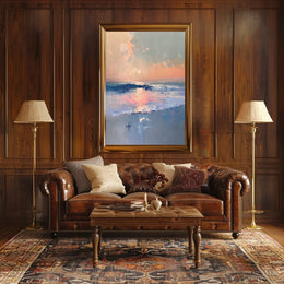 Serene Ocean Sunset Abstract Artistic Poster PosterGoat