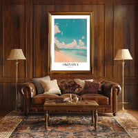Serene Okinawa Beach Scene Travel Poster PosterGoat
