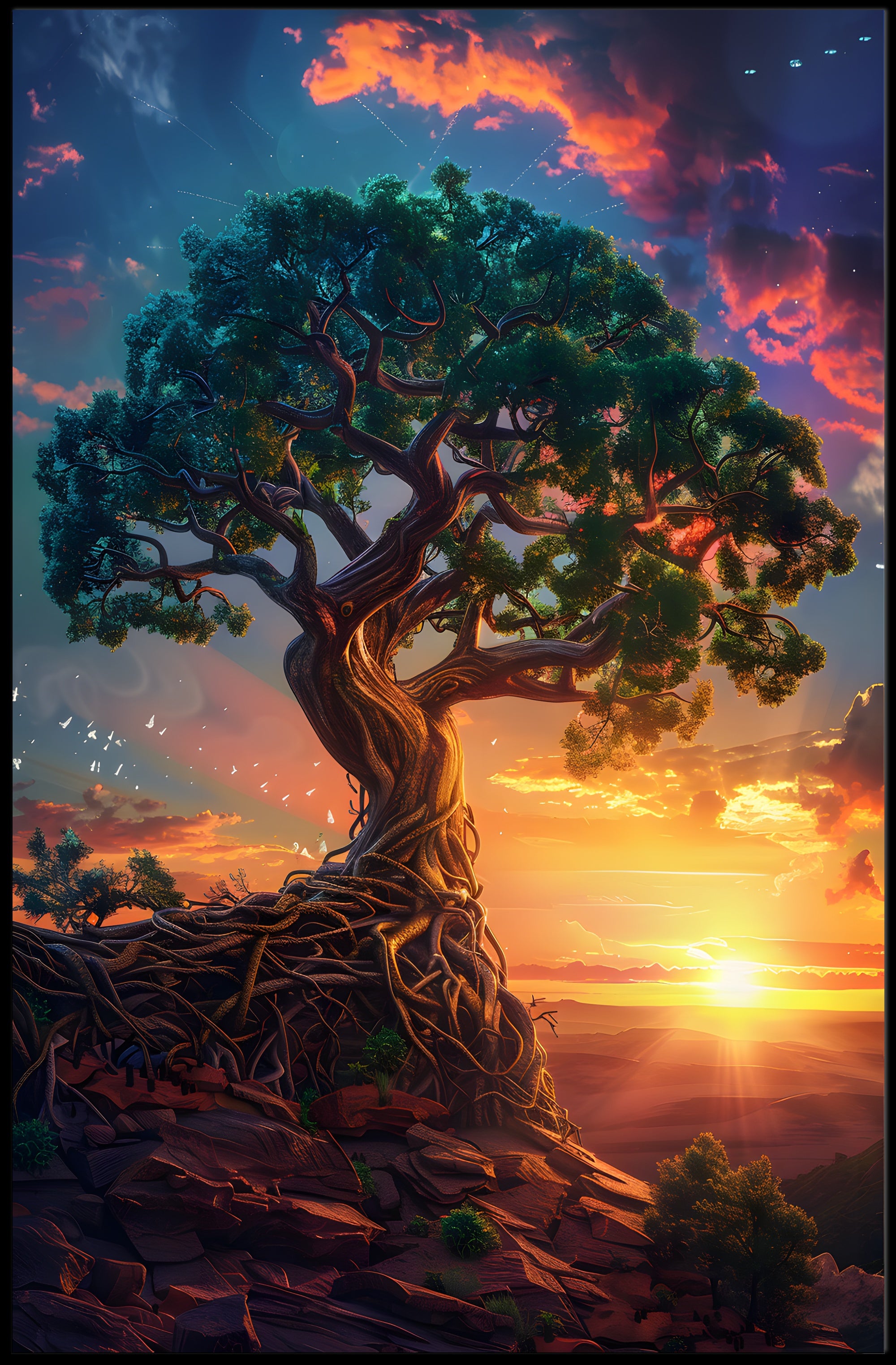 Serene Pathway Through Forest Glade Artistry National Park Poster PosterGoat