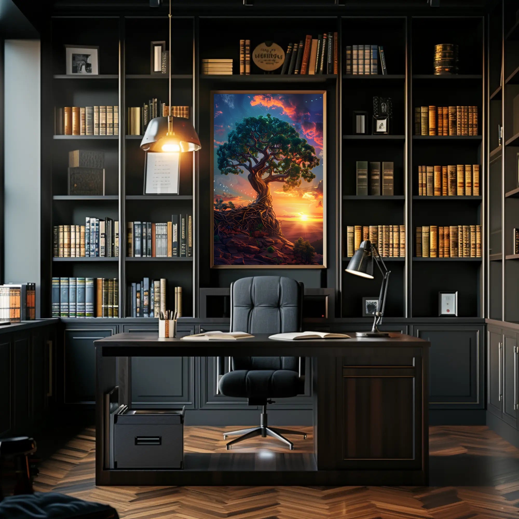 Serene Pathway Through Forest Glade Artistry National Park Poster PosterGoat