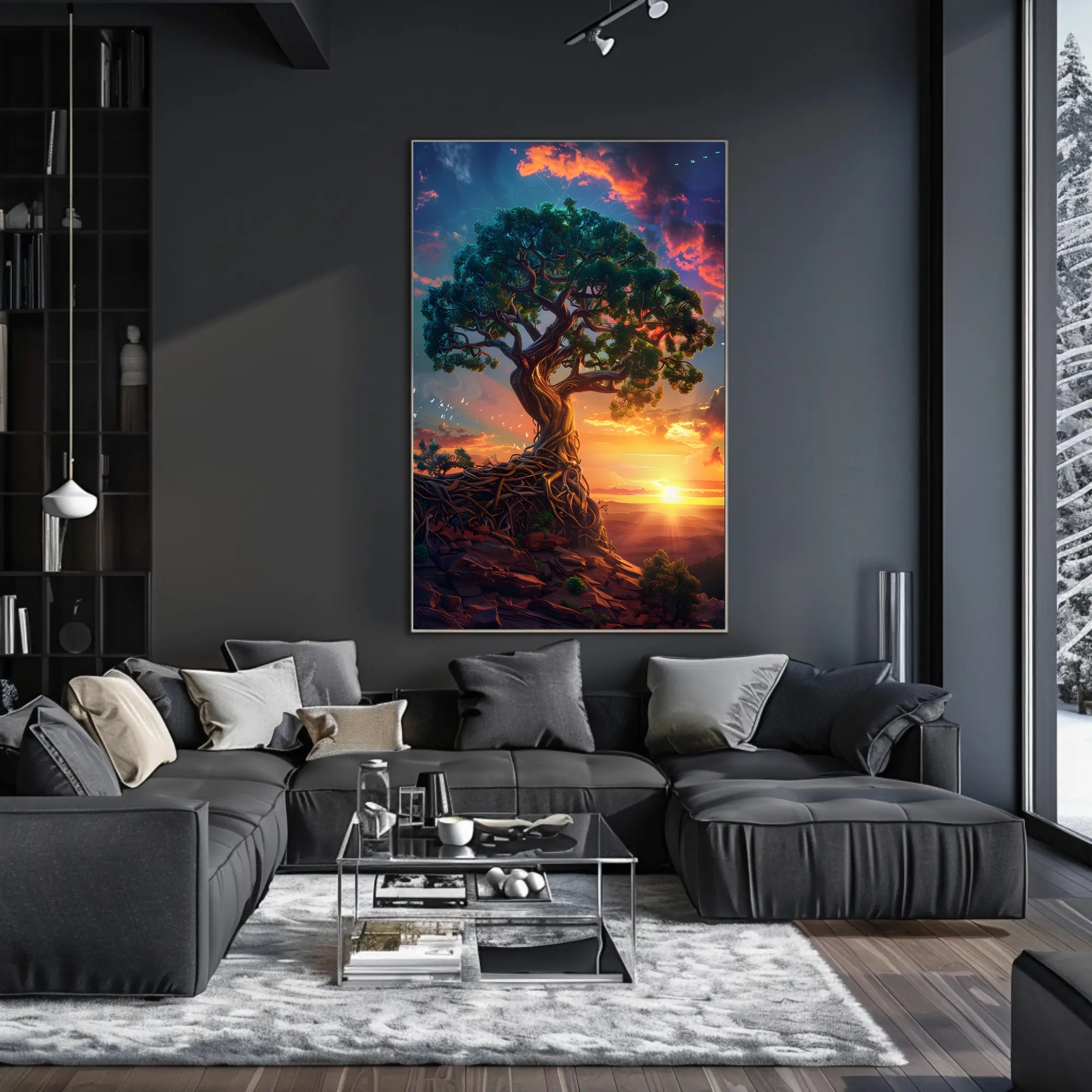 Serene Pathway Through Forest Glade Artistry National Park Poster PosterGoat