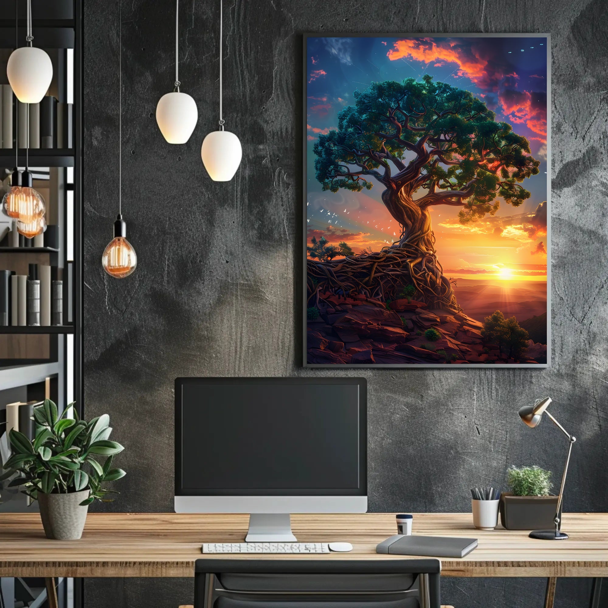 Serene Pathway Through Forest Glade Artistry National Park Poster PosterGoat