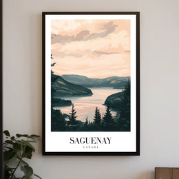 Serene Saguenay Landscape Tranquil Travel Poster PosterGoat