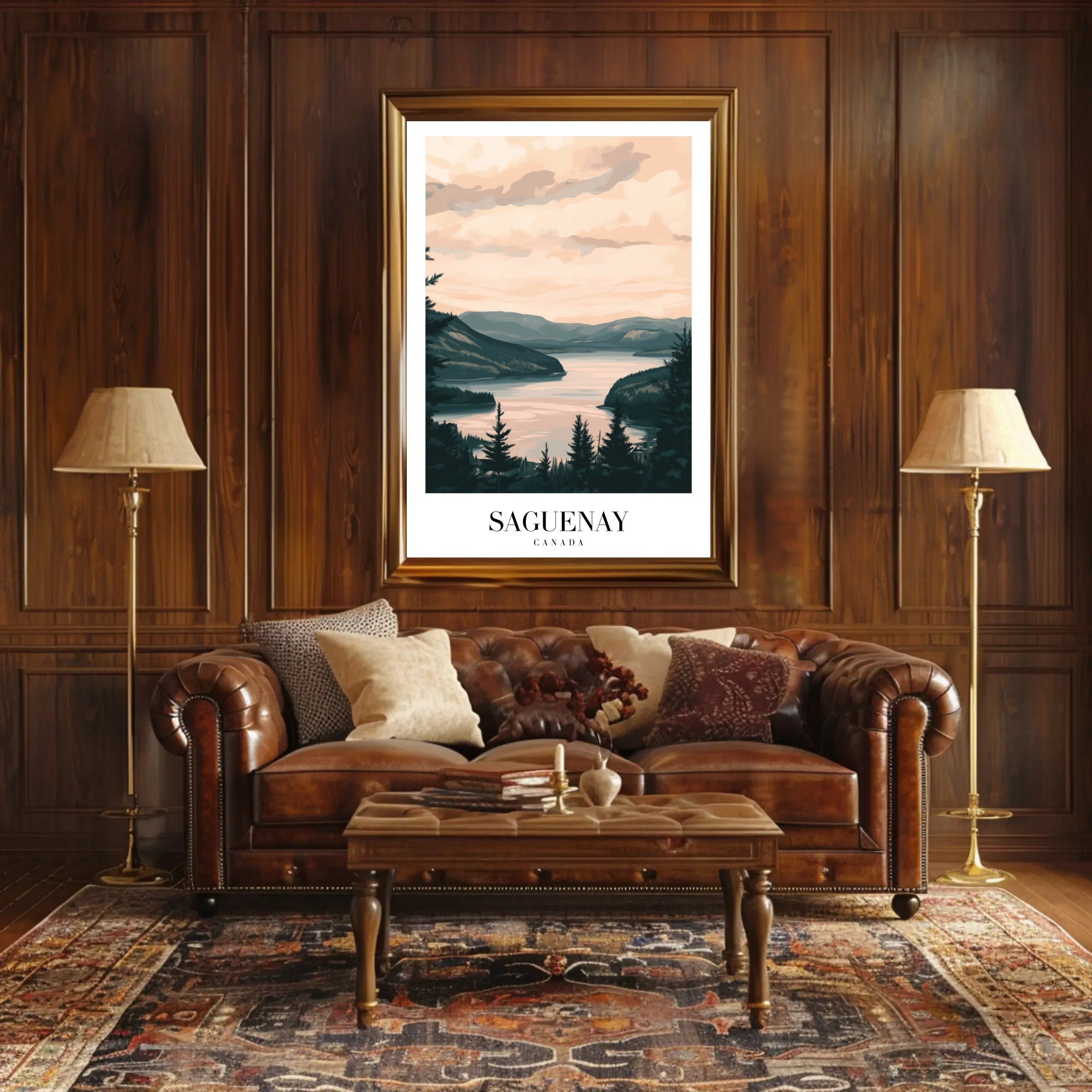 Serene Saguenay Landscape Tranquil Travel Poster PosterGoat
