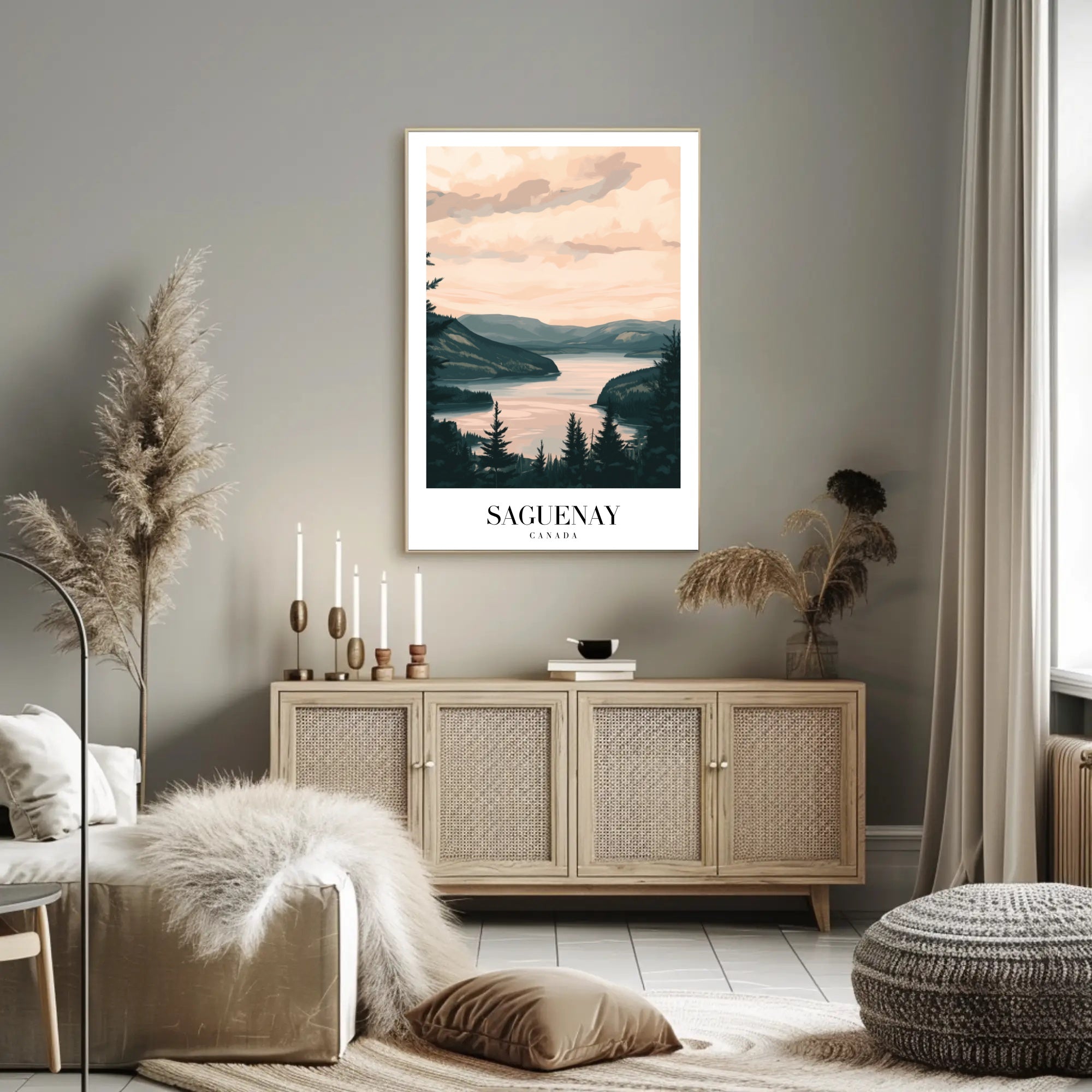 Serene Saguenay Landscape Tranquil Travel Poster PosterGoat