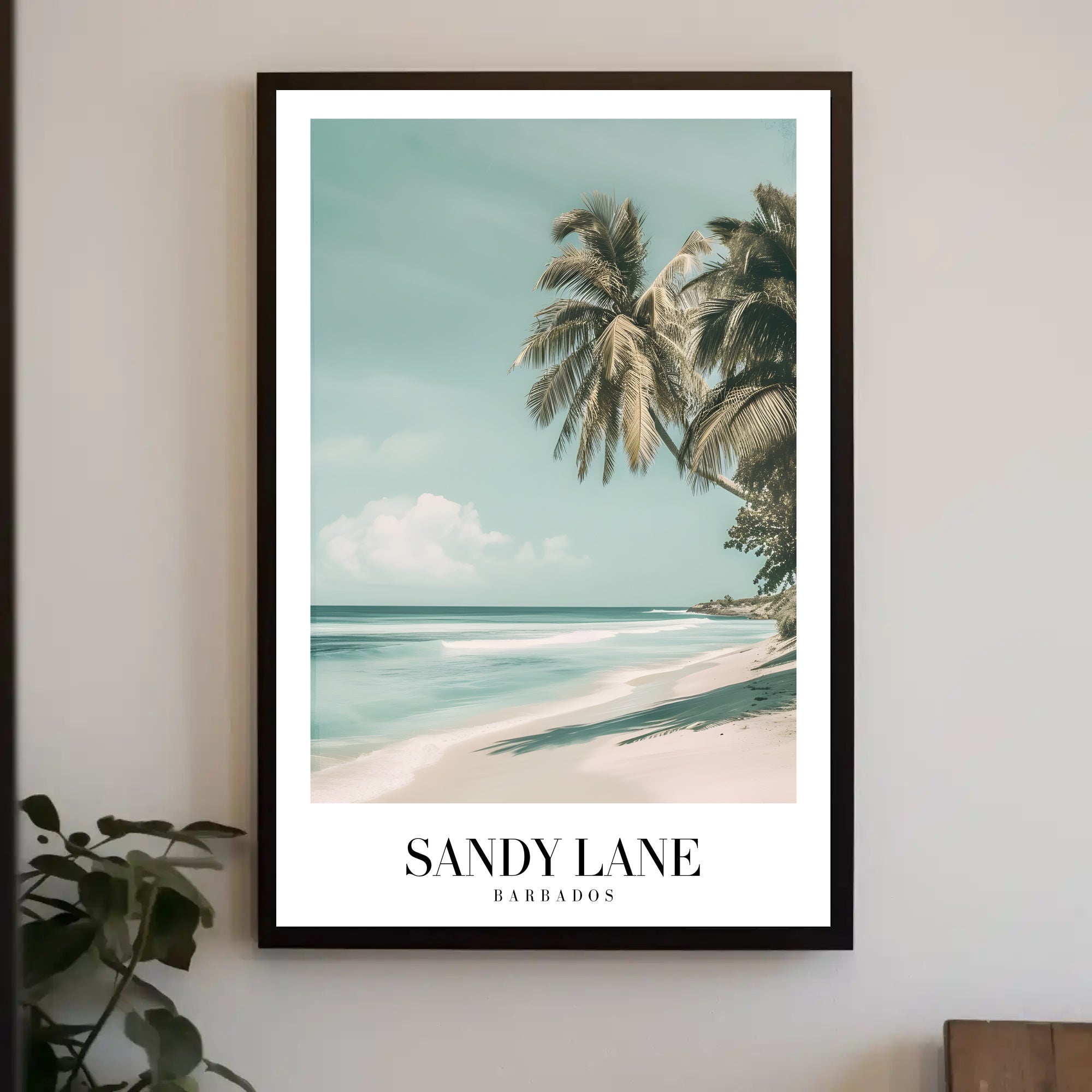 Serene Sandy Lane Beach Travel Poster PosterGoat