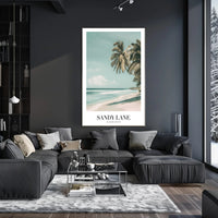Serene Sandy Lane Beach Travel Poster PosterGoat
